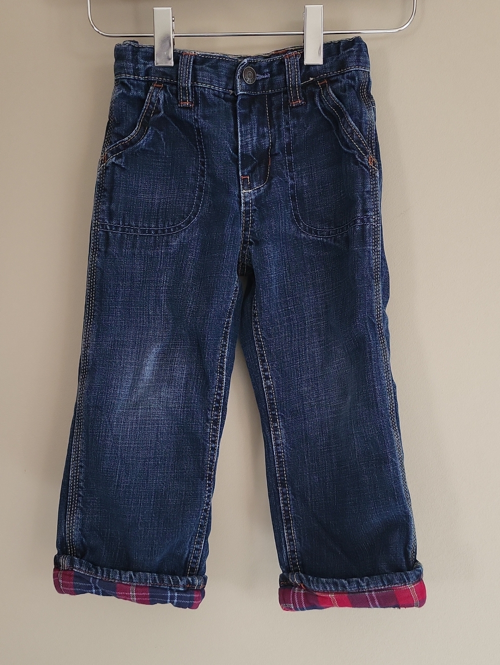 Boys relaxed lined dark denim jeans